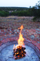 fireplace with a view